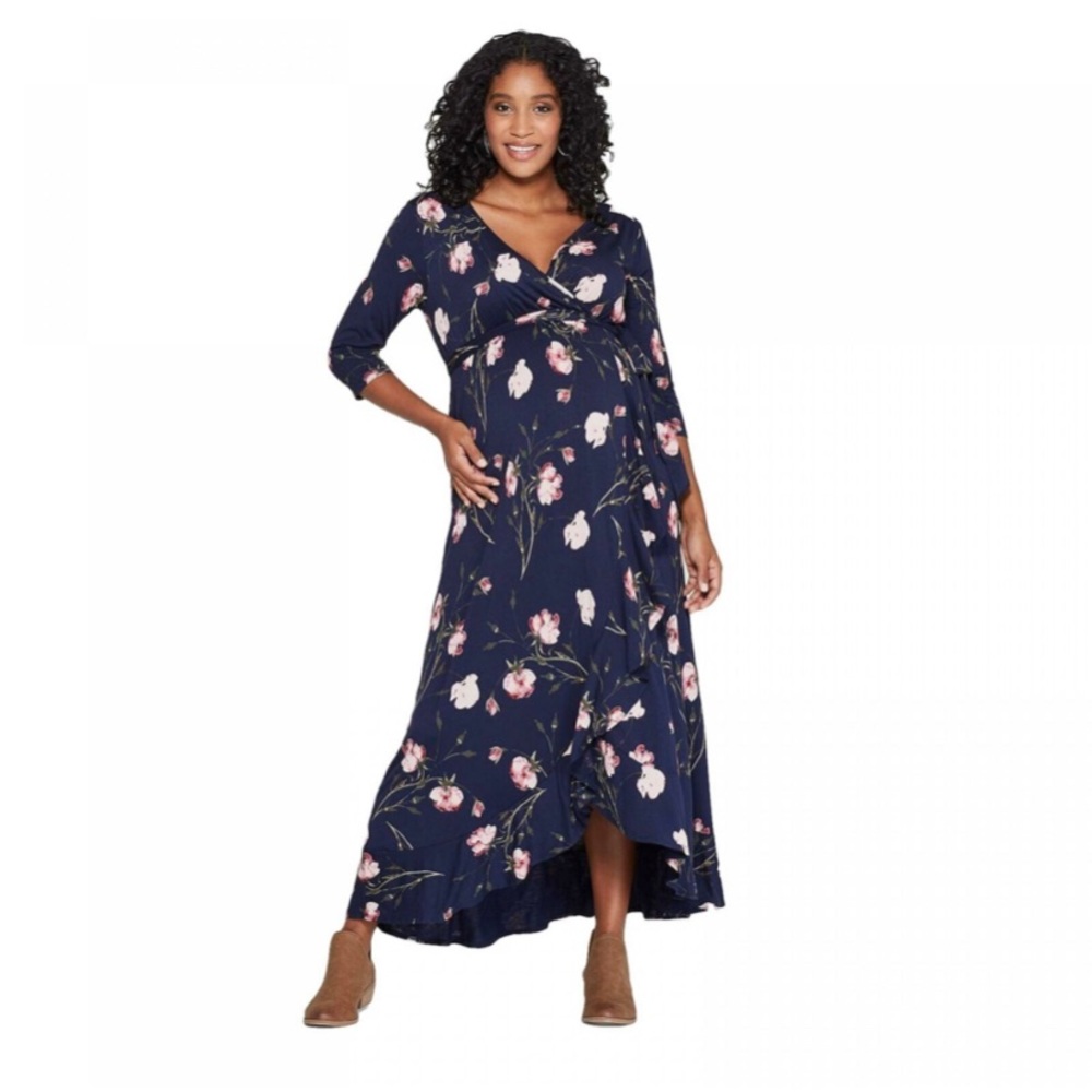 Navy Floral Dress